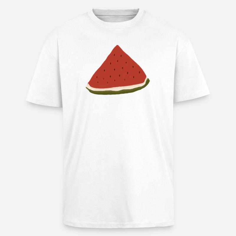 Pastèque, Pastèque, Melon - T-shirt unisexe oversize épais - blanc