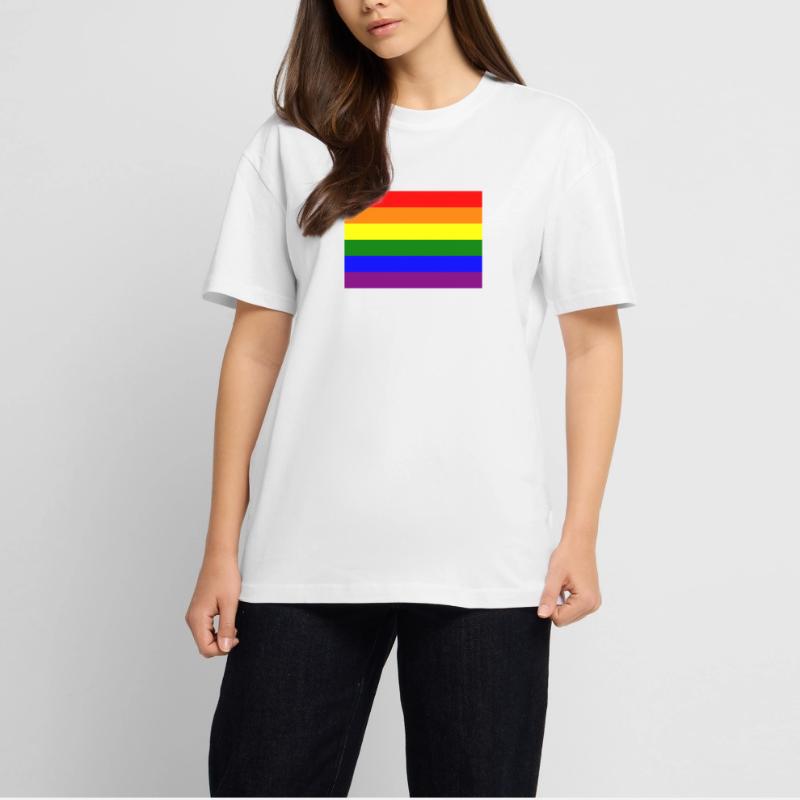 Pride Regenbogen Flaggendesign Oversized Heavyweight Unisex T-Shirt