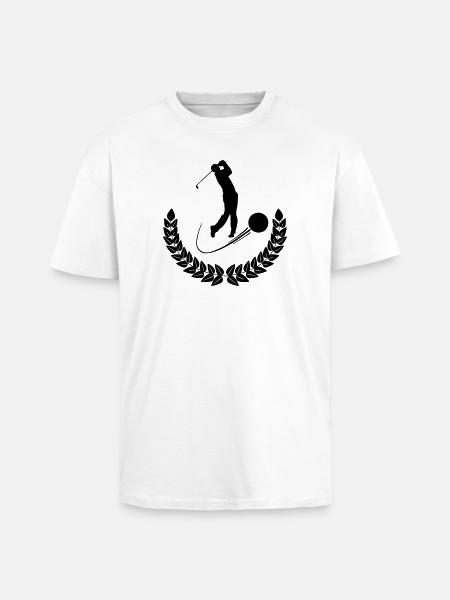 Golf laurel wreath - Unisex Oversized Heavyweight T-shirt - white
