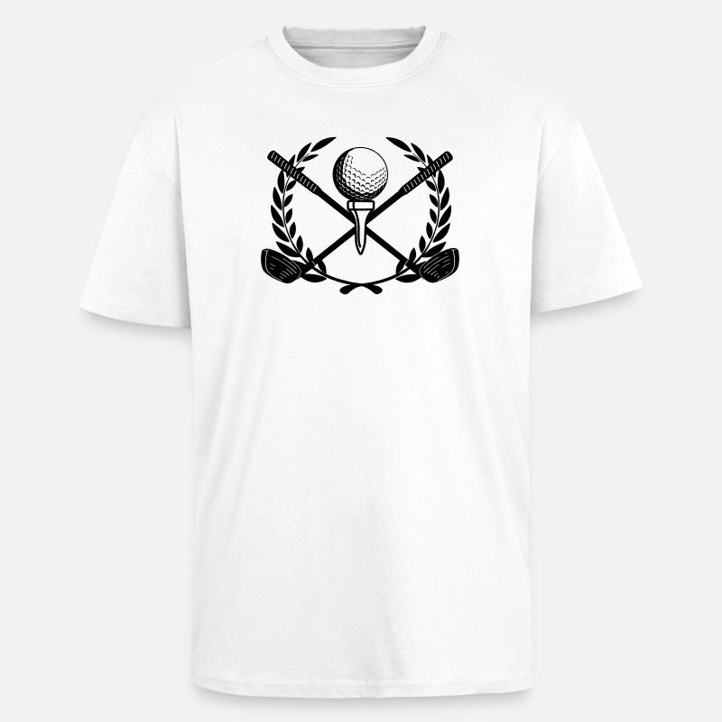 Golfin Lorbeerkranz - Oversized Heavyweight Unisex T-Shirt - Weiß