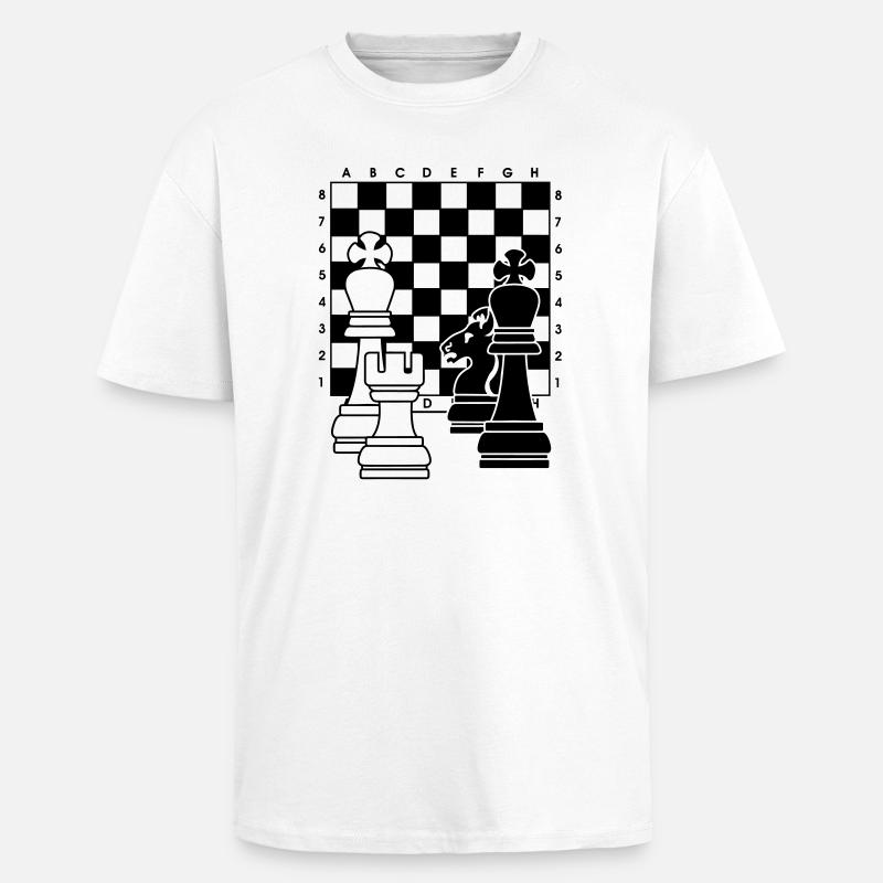Chess2 - Unisex Oversized Heavyweight T-shirt - white