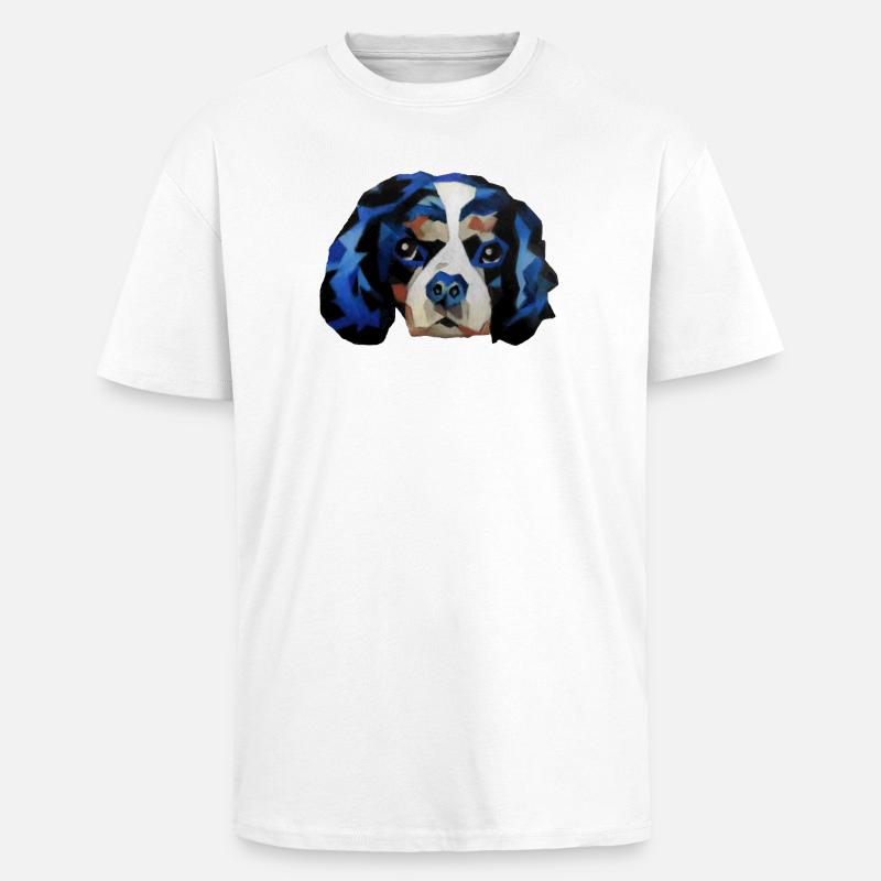 Cavalier King Charles Spaniel - Oversized Heavyweight Unisex T-Shirt - Weiß