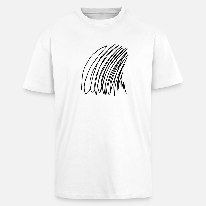 Abstraktes Kunst-Doodle - Oversized Heavyweight Unisex T-Shirt - Weiß