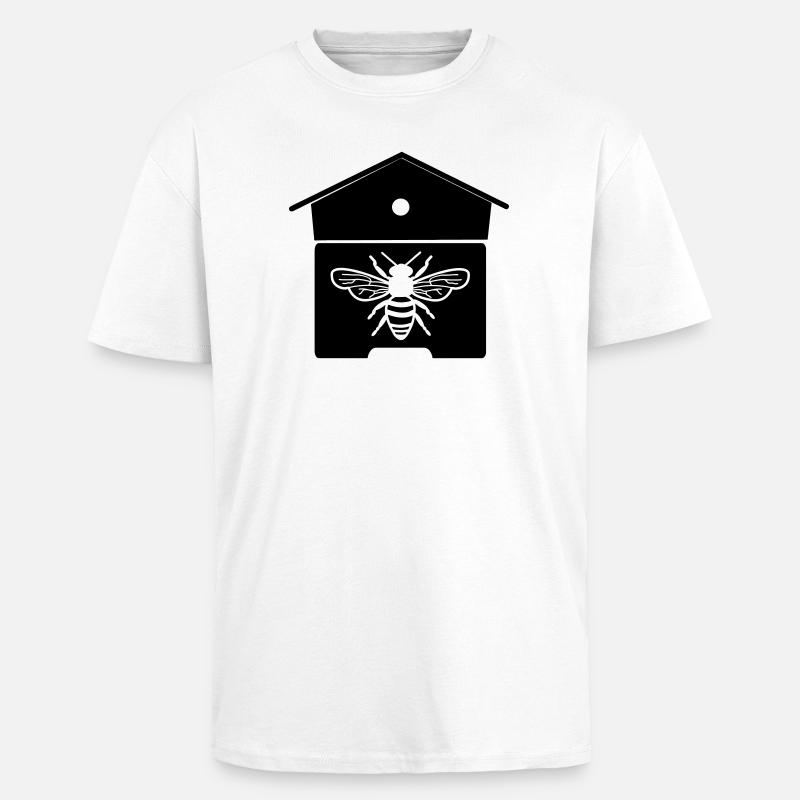 Bienenhaus oder Bienennest - Oversized Heavyweight Unisex T-Shirt - Weiß