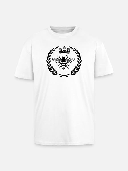 With queen in laurel wreath - Unisex Oversized Heavyweight T-shirt - white