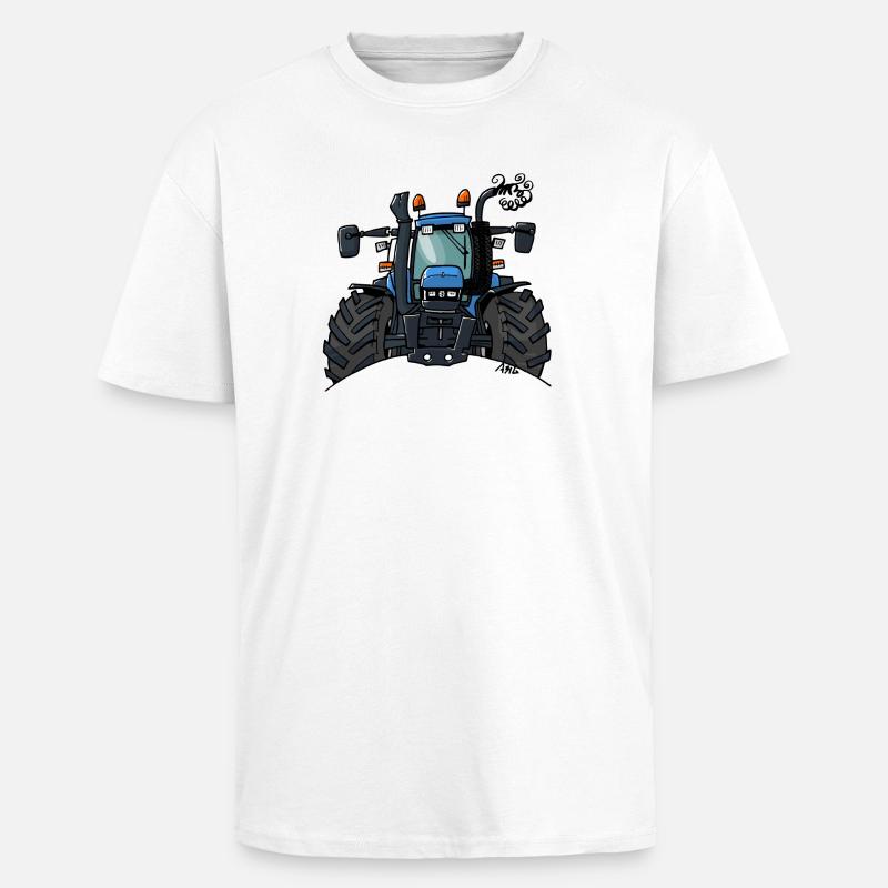 0448 BlueTraktor TS115 - Oversized Heavyweight Unisex T-Shirt - Weiß