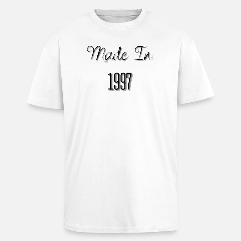 Created in 1997 - Unisex Oversized Heavyweight T-shirt - white