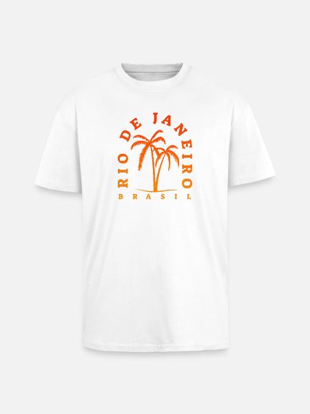 Rio De Janeiro | Brazil | Palm tree - Unisex Oversized Heavyweight T-shirt - white