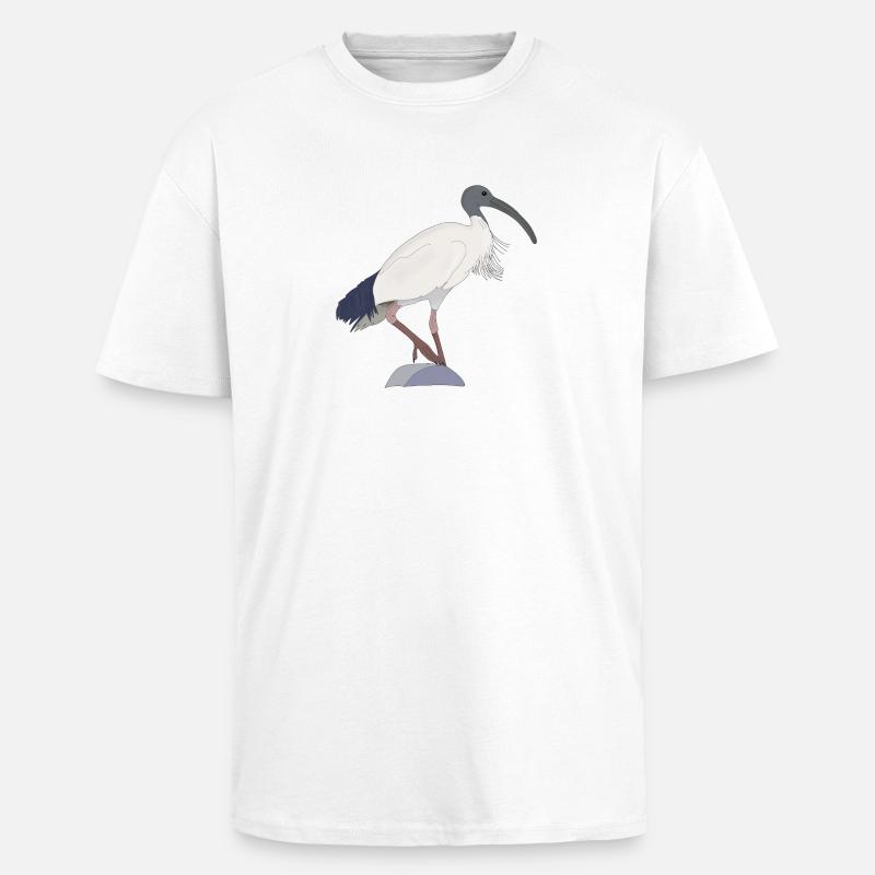 ibis bin Vogel - Oversized Heavyweight Unisex T-Shirt - Weiß