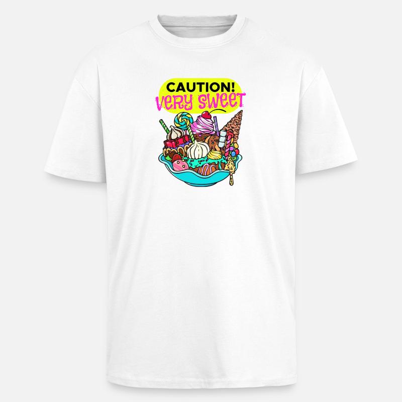 Cupcake Dessert Statement Snacking Sweets - Unisex Oversized Heavyweight T-shirt - white