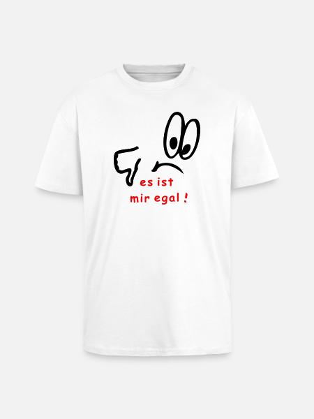 es ist mir egal, comic - Oversized Heavyweight Unisex T-Shirt - Weiß