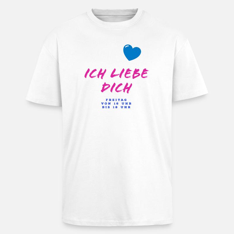 Herzliche Liebesbotschaft im Graffiti-Stil - Oversized Heavyweight Unisex T-Shirt - Weiß