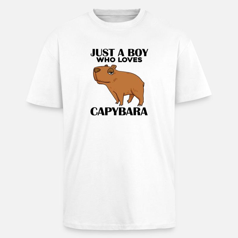 Capybara Junge - Oversized Heavyweight Unisex T-Shirt - Weiß