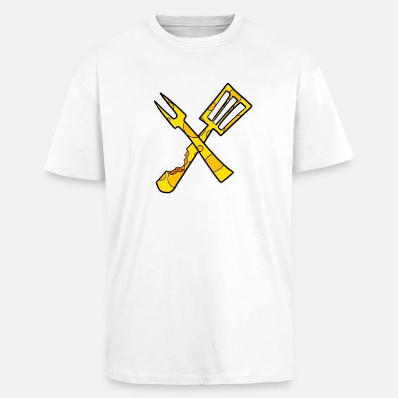 Cuisinier au fromage - T-shirt unisexe oversize épais - blanc