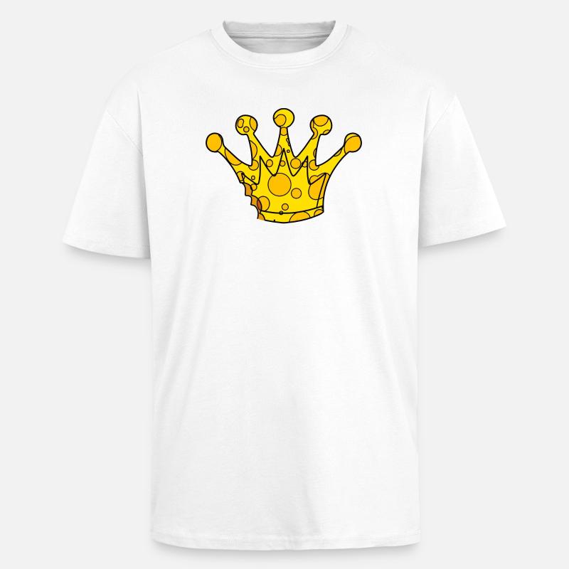 Krone Symbol Käse - Oversized Heavyweight Unisex T-Shirt - Weiß