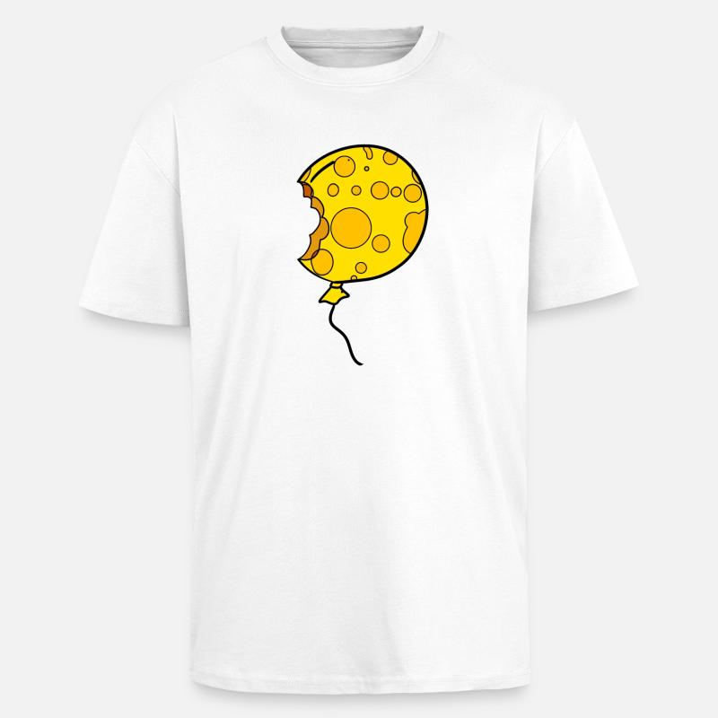 Käse Ballon - Oversized Heavyweight Unisex T-Shirt - Weiß