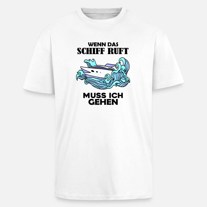 Schiff Schifffahrt - Oversized Heavyweight Unisex T-Shirt - Weiß