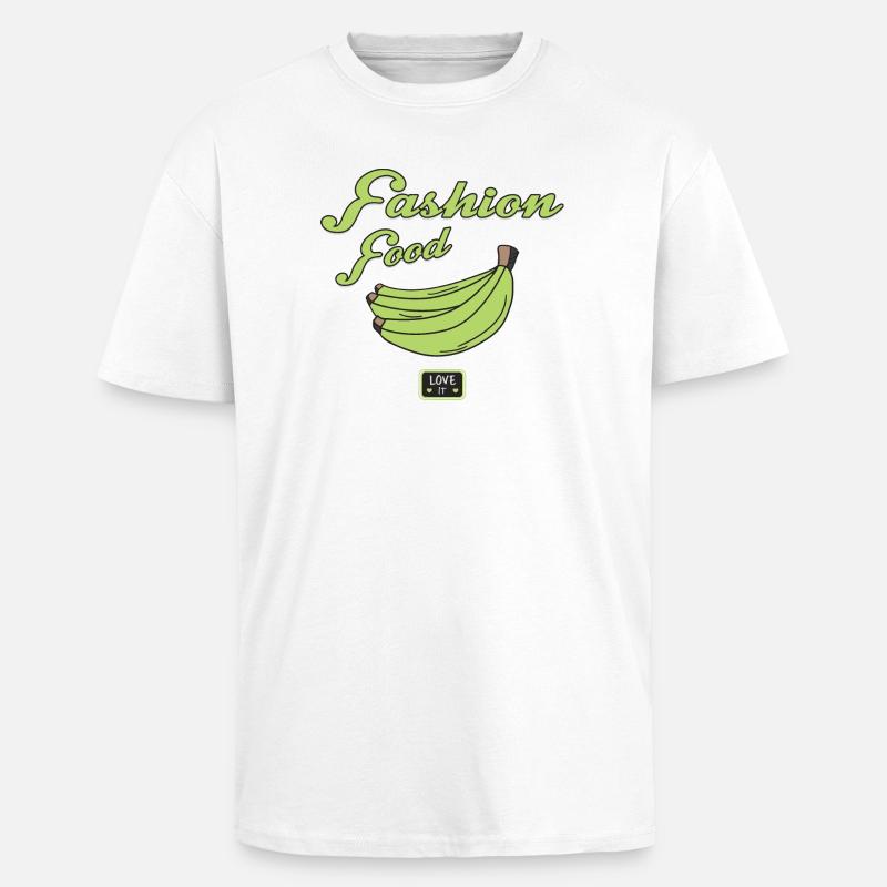 Mode Essen Bananen - Oversized Heavyweight Unisex T-Shirt - Weiß