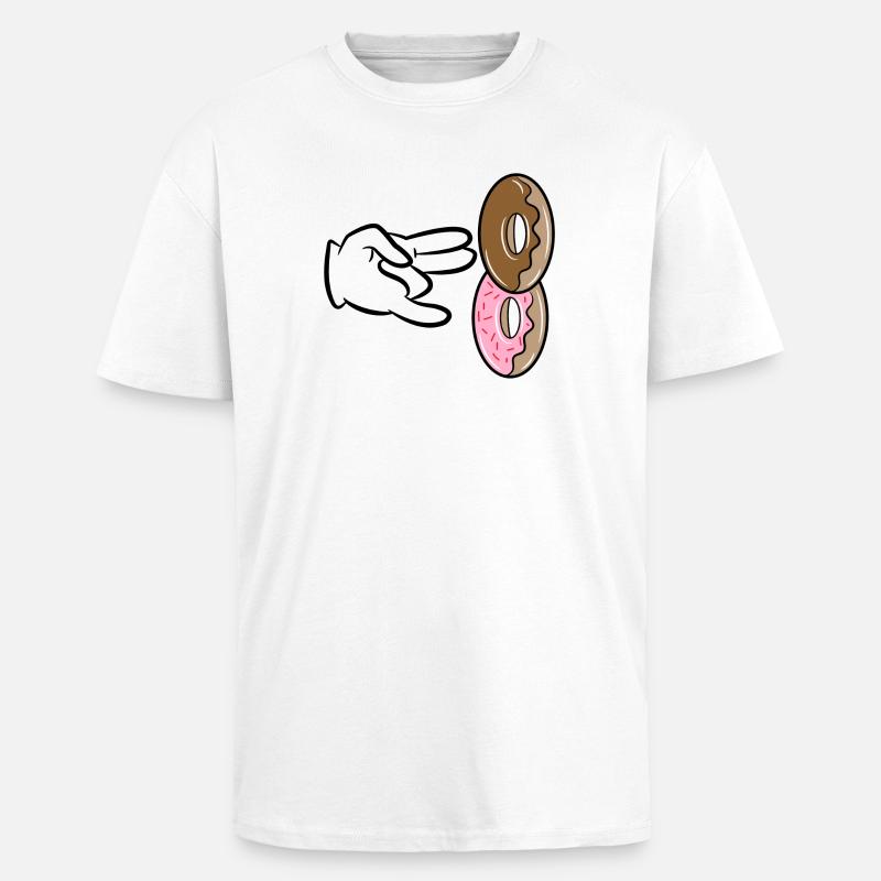 Dessert Sweets Snacking Donut Snacking - Unisex Oversized Heavyweight T-shirt - white