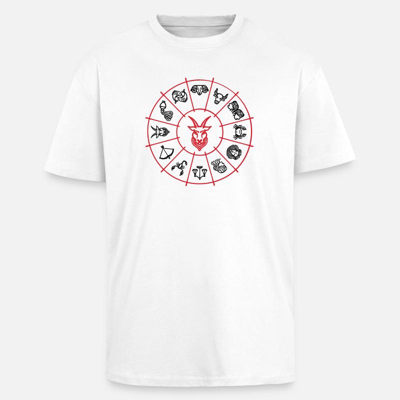 Konstellation Steinbock Tierkreiszeichen Himmel - Oversized Heavyweight Unisex T-Shirt - Weiß
