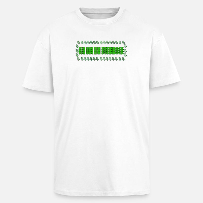 Steinbock Statement Horoskop Tierkreis Astrologie - Oversized Heavyweight Unisex T-Shirt - Weiß