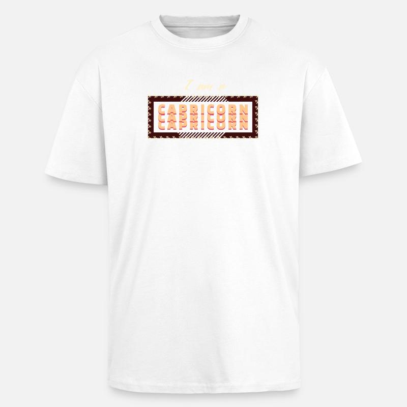 Steinbock Sternzeichen Cool Statement Horoskop - Oversized Heavyweight Unisex T-Shirt - Weiß