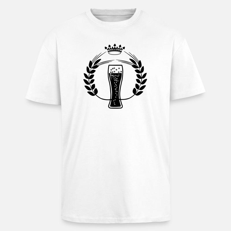 Bière de blé grain de maïs - T-shirt unisexe oversize épais - blanc