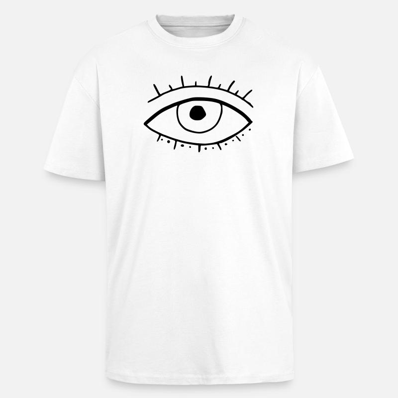Oeil - T-shirt unisexe oversize épais - blanc