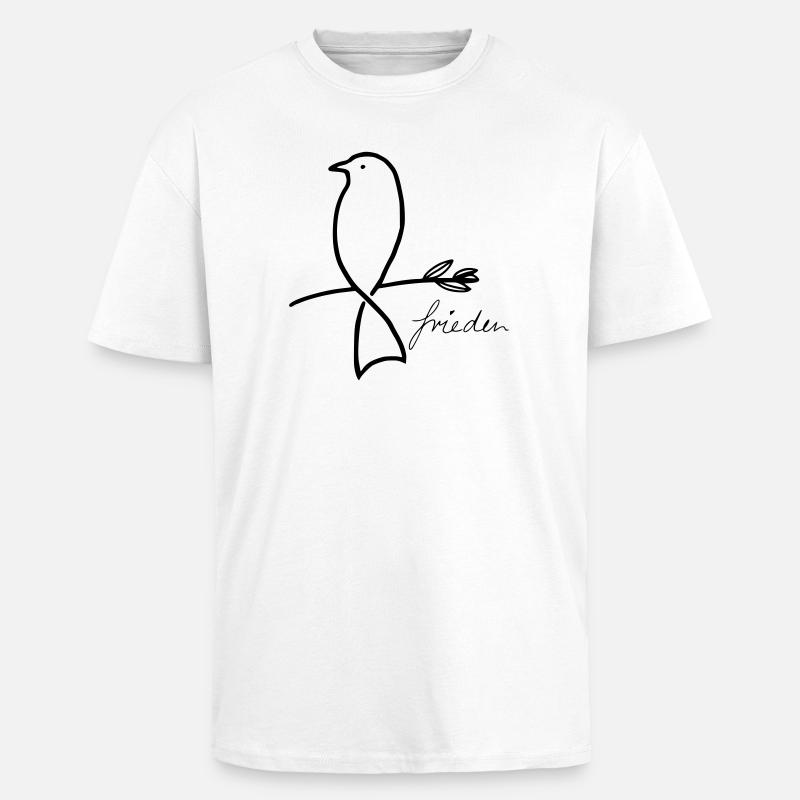 Peace - Unisex Oversized Heavyweight T-shirt - white