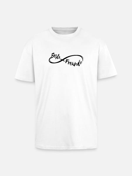 Beste Freunde schwarz - Oversized Heavyweight Unisex T-Shirt - Weiß