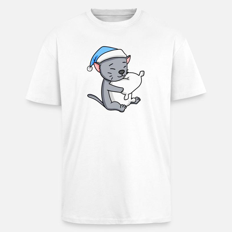 Chat race korat - T-shirt unisexe oversize épais - blanc