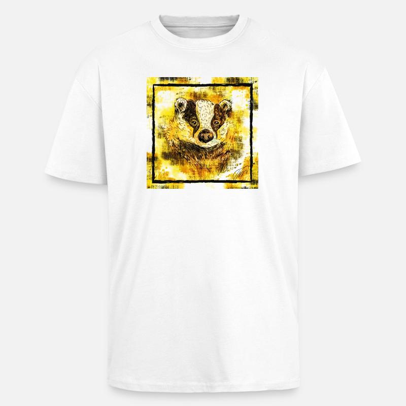 Der Gelbe Dachs, Tier Geschenke - Oversized Heavyweight Unisex T-Shirt - Weiß