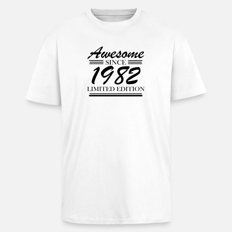 1982 - Born 1982 - Unisex Oversized Heavyweight T-shirt - white