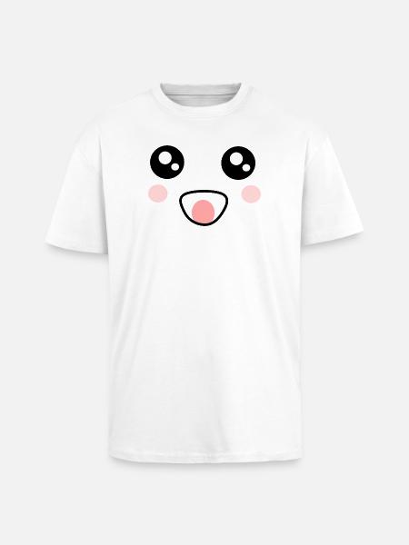 Kawaii Face Kawaii kostume Kawaii - Unisex oversized heavyweight t-shirt - hvid