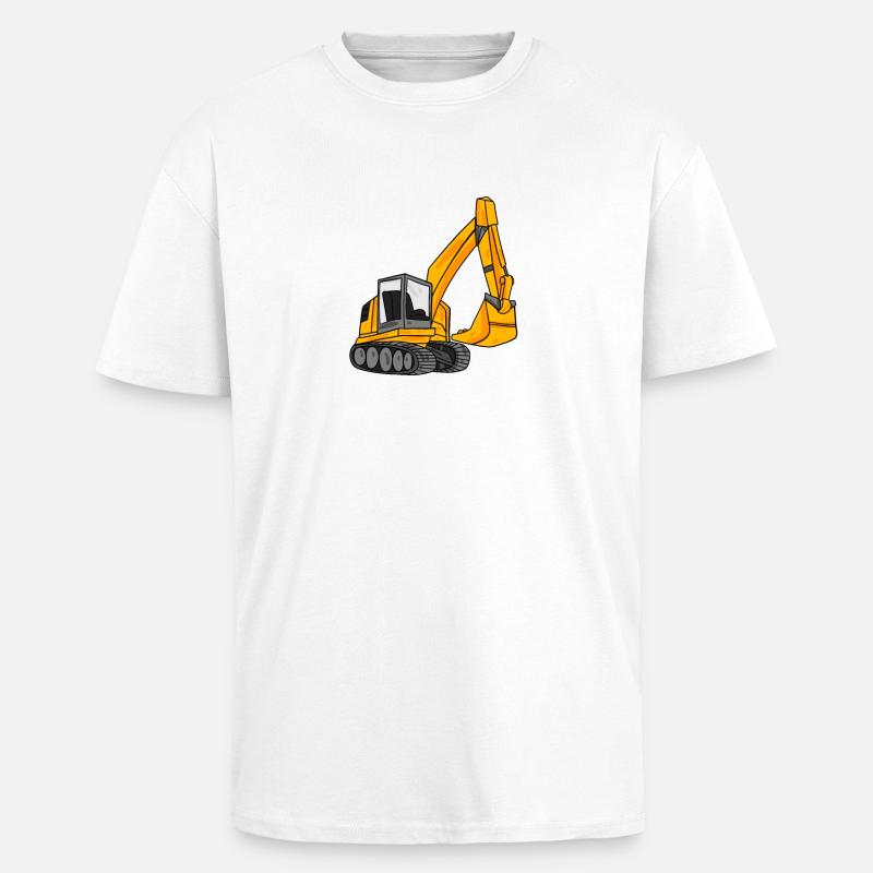 Bagger Baggerfahrer Geschenk - Oversized Heavyweight Unisex T-Shirt - Weiß