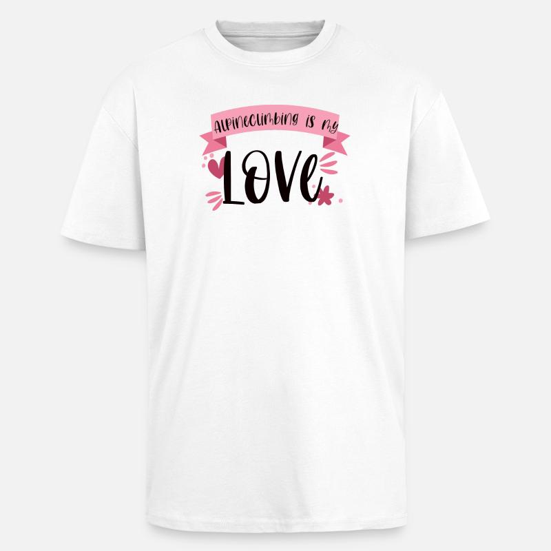 Klettern Alpinklettern Liebe Berge Geschenk - Oversized Heavyweight Unisex T-Shirt - Weiß