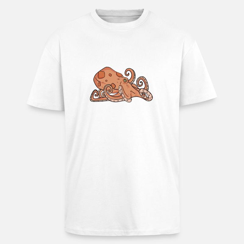 Octopus Octopus - Unisex Oversized Heavyweight T-shirt - white