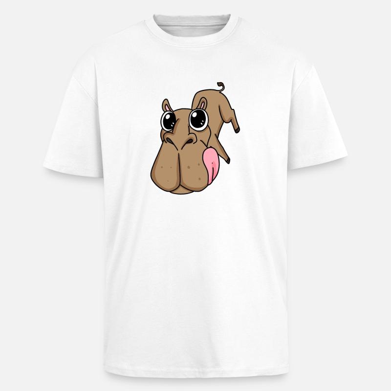 Kamel großes Gesicht - Kamel Kopf - Oversized Heavyweight Unisex T-Shirt - Weiß