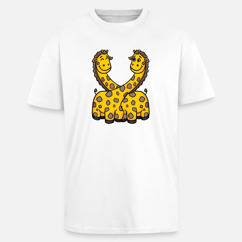 Giraffen Giraffe - Oversized Heavyweight Unisex T-Shirt - Weiß