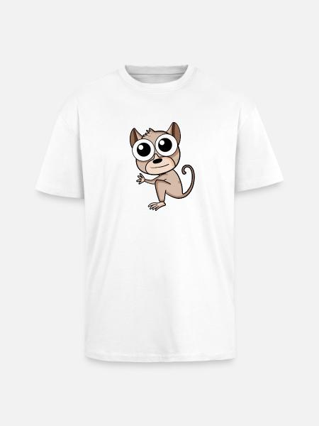 Tarsier Goblin Lemurs - Unisex Oversized Heavyweight T-shirt - white