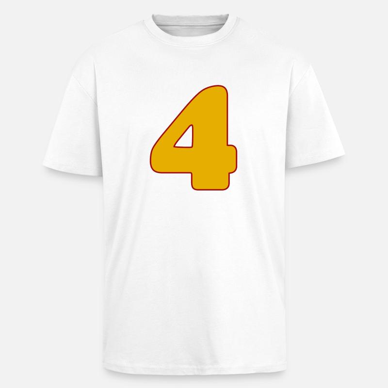 4 - T-shirt unisexe oversize épais - blanc