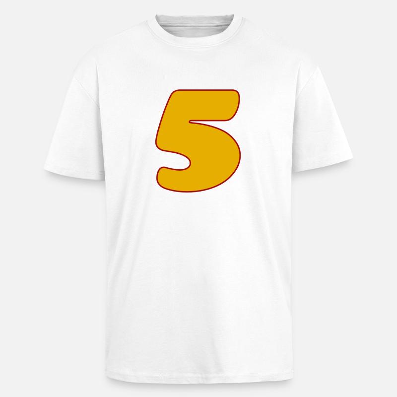 5 - T-shirt unisexe oversize épais - blanc
