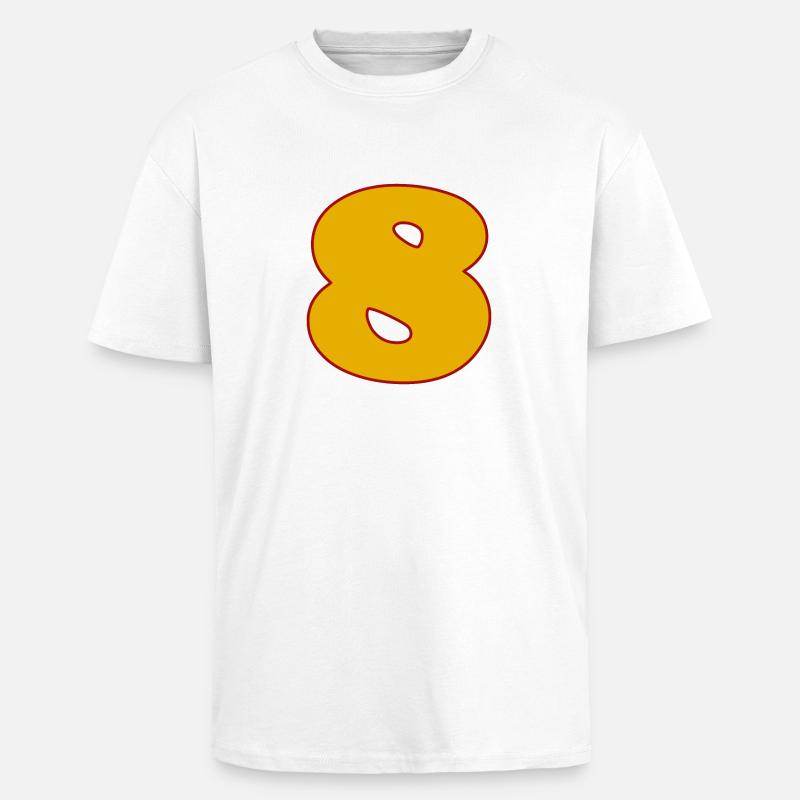 8 - Oversized Heavyweight Unisex T-Shirt - Weiß