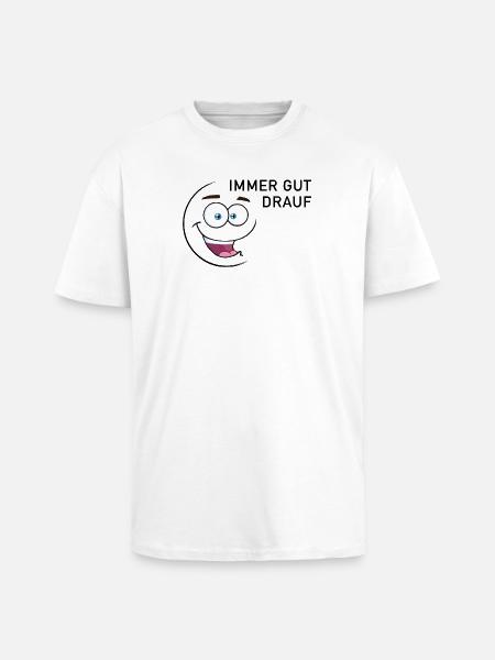 Immer gut drauf | smiley - Oversized Heavyweight Unisex T-Shirt - Weiß