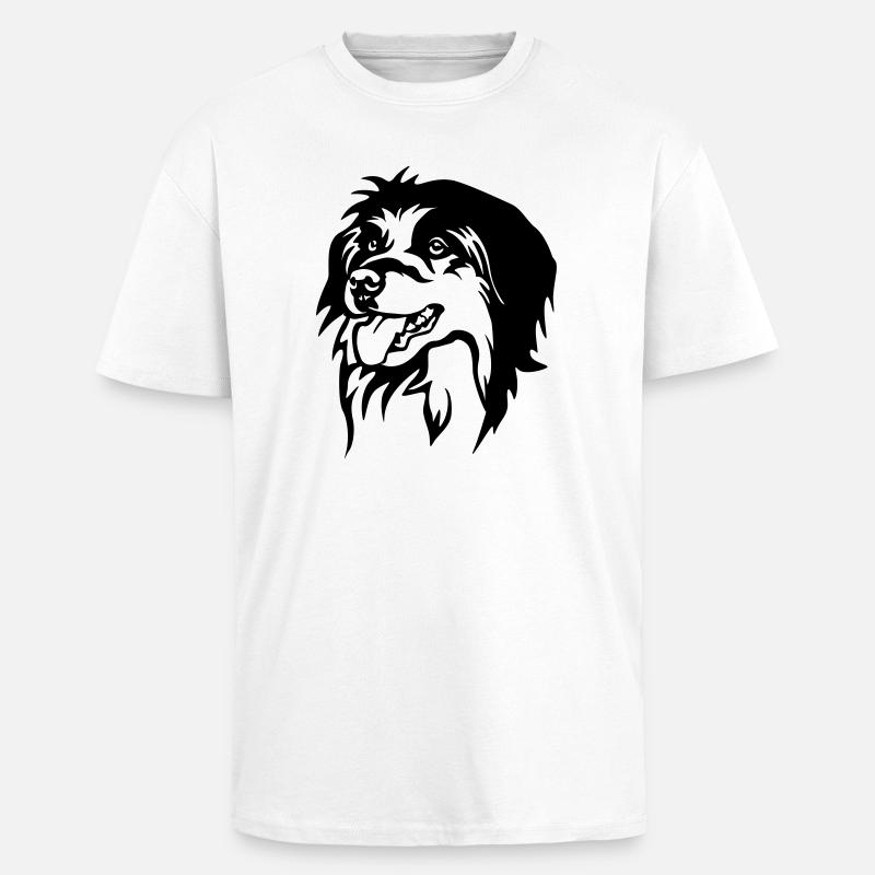 Berger des Pyrénées Kopf - Oversized Heavyweight Unisex T-Shirt - Weiß