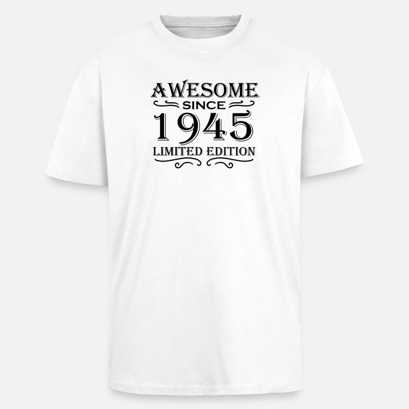 1945 - T-shirt unisexe oversize épais - blanc
