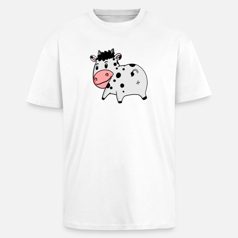 Kuh Arsch - Kuh Hintern - Oversized Heavyweight Unisex T-Shirt - Weiß
