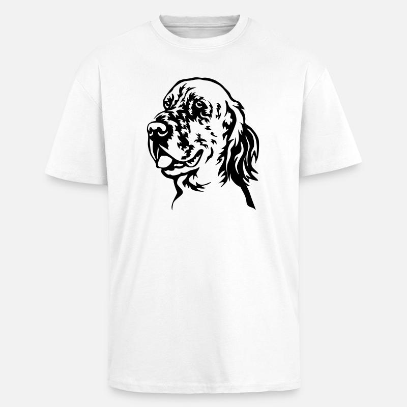 Englischer Setter Kopf - Oversized Heavyweight Unisex T-Shirt - Weiß