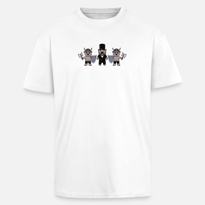 Groom Security Vikings - T-shirt unisexe oversize épais - blanc