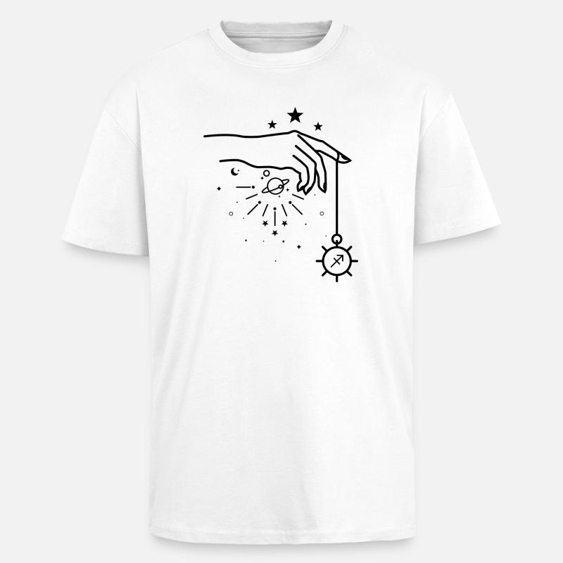 Mitternachts-Punkt - Oversized Heavyweight Unisex T-Shirt - Weiß